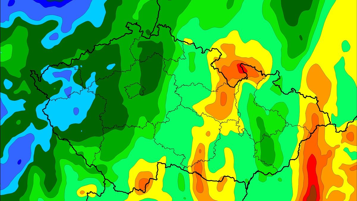 Česko o víkendu zasáhnou vydatné deště, varovali meteorologové